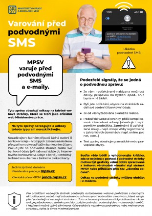 MPSV varuje před podvodnými SMS a e-maily